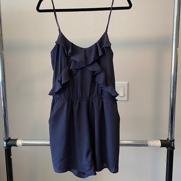 2/$30| Lush Ruffled Navy Romper - Picture 2 of 6